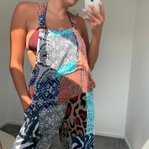 Wild Orange Tree Handmade Patchwork Dungarees/Overalls Size L